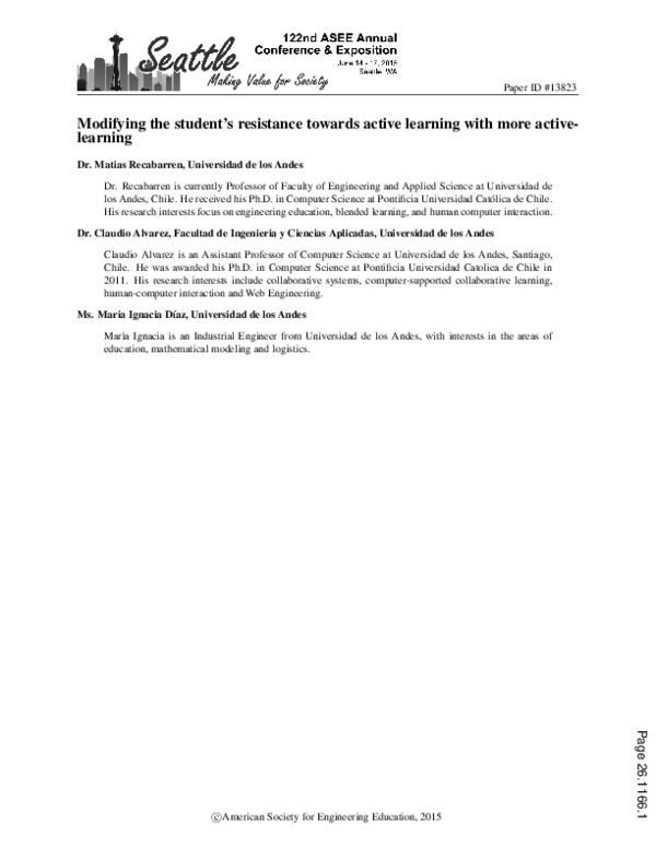 (PDF) Modifying the Student's Resistance Towards Active Learning with ...