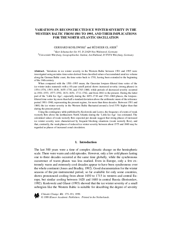 (PDF) Variations in Reconstructed Ice Winter Severity in the Western ...