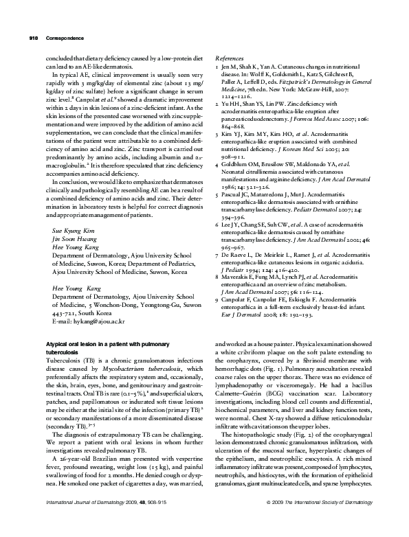 (PDF) Atypical oral lesion in a patient with pulmonary tuberculosis