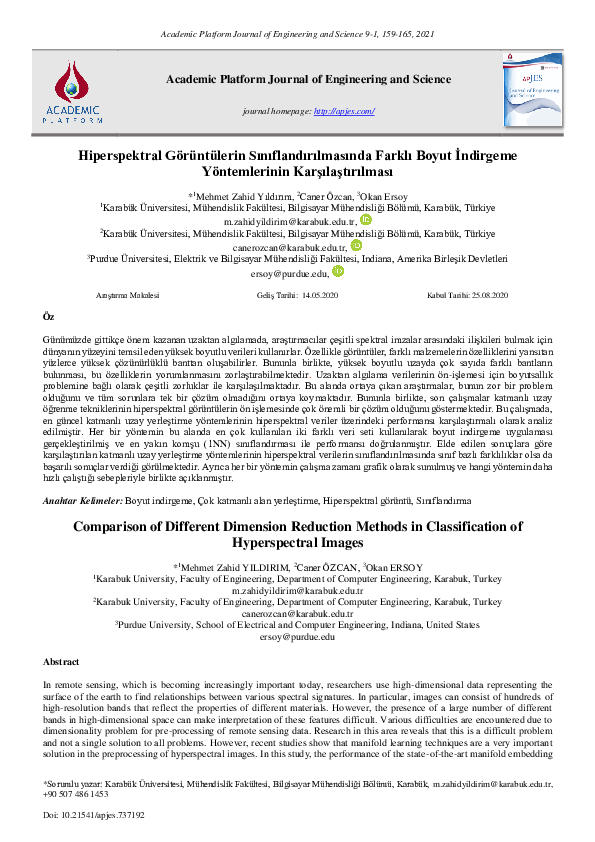 (PDF) Comparison of Different Dimension Reduction Methods in ...