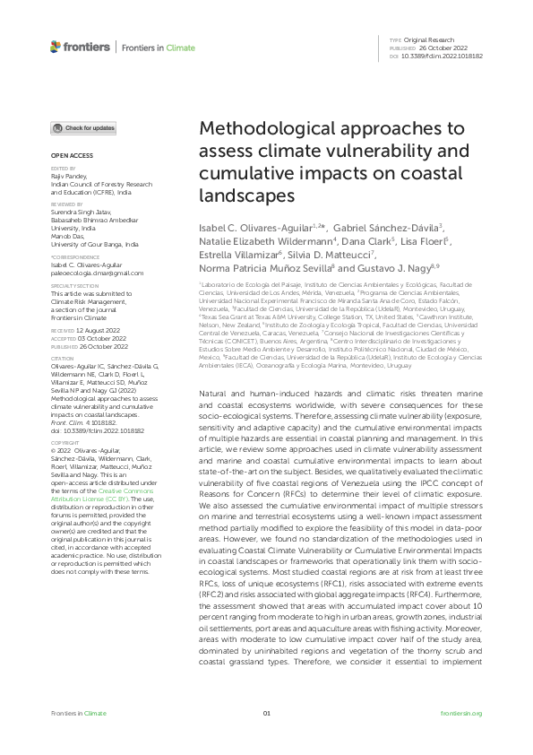 (PDF) Methodological approaches to assess climate vulnerability and ...