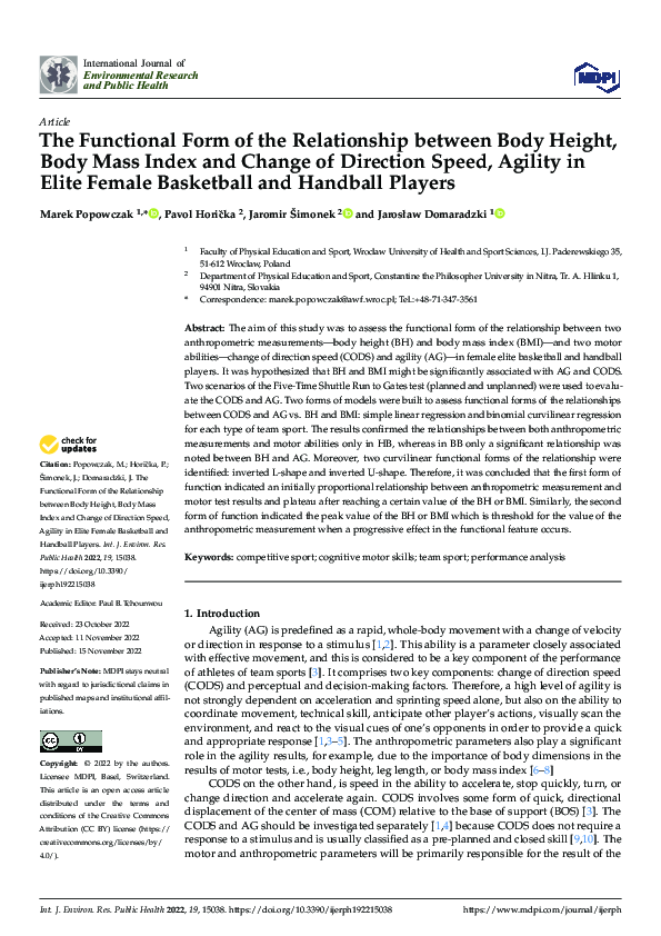 (PDF) The Functional Form of the Relationship between Body Height, Body ...