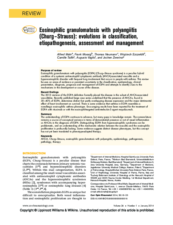 (PDF) Eosinophilic granulomatosis with polyangiitis and laryngeal ...
