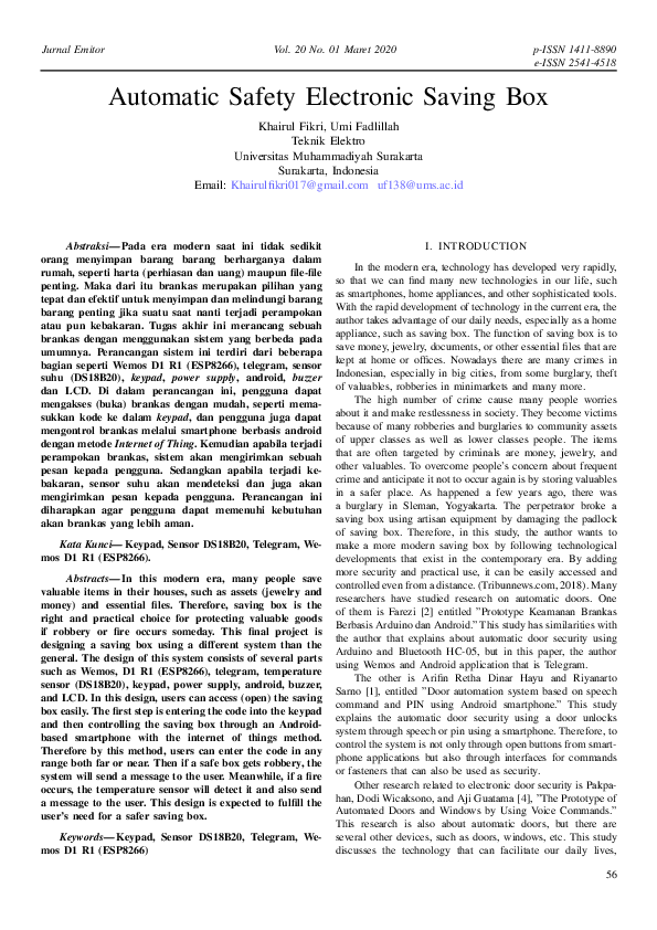 (PDF) Automatic Safety Electronic Saving Box