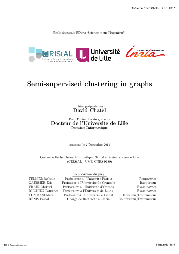 (PDF) Partitionnement semi-supervisé dans les graphes