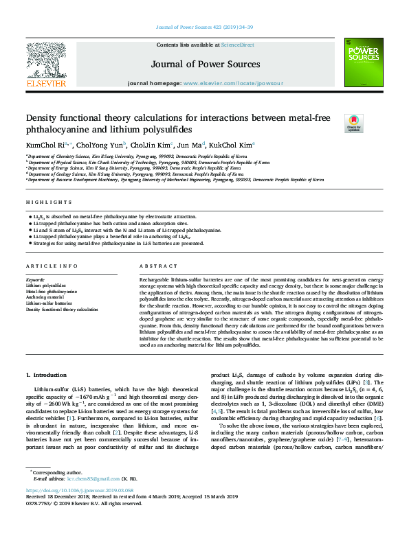 (PDF) Density functional theory calculations for the investigation of ...