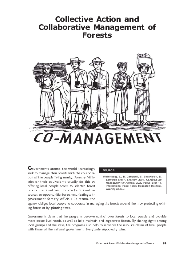 (PDF) Collective action and collaborative management of forests