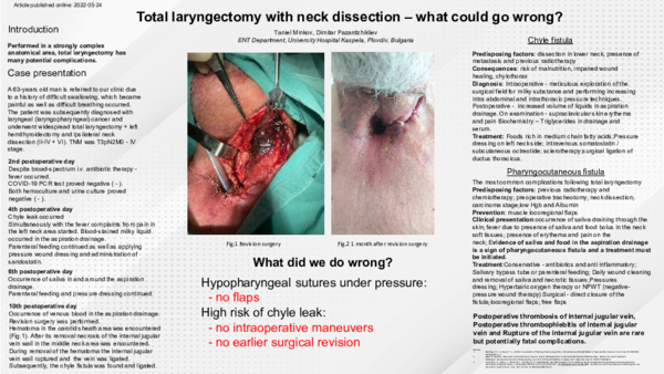 (PDF) Total laryngectomy with neck dissection – what could go wrong?