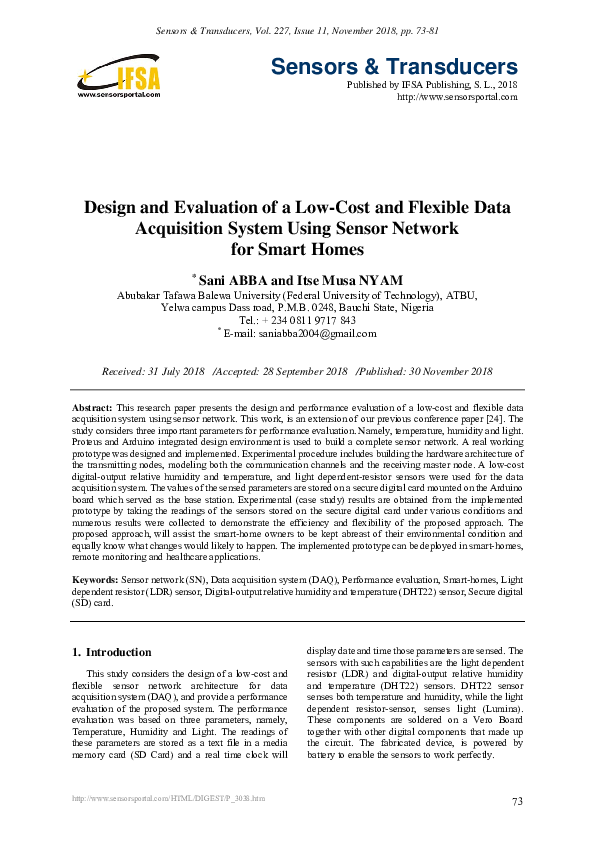 (PDF) Design and Evaluation of a Low-Cost and Flexible Data Acquisition ...