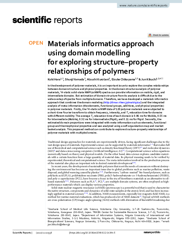 (PDF) Materials Informatics Approach Using Domain Modelling For ...