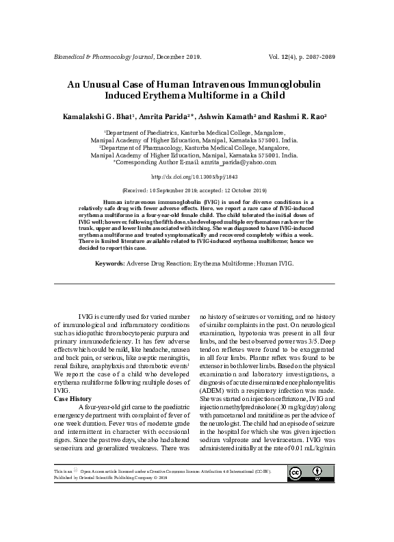 (PDF) An unusual case of human intravenous immunoglobulin induced ...
