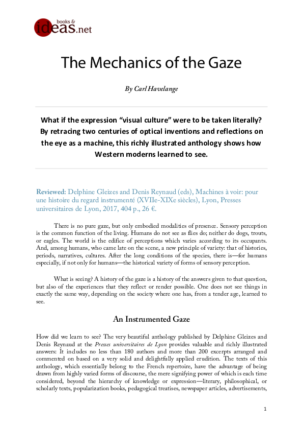 (PDF) The Mechanics of the Gaze