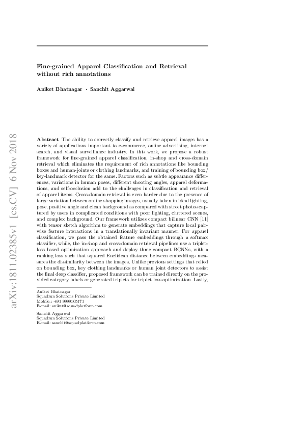 (PDF) Fine-grained Apparel Classification and Retrieval without rich ...