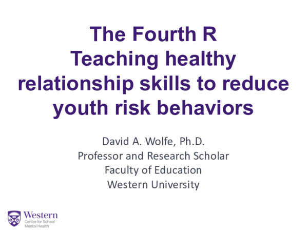 (PDF) The Fourth R: Teaching Healthy Relationship Skills to Reduce ...