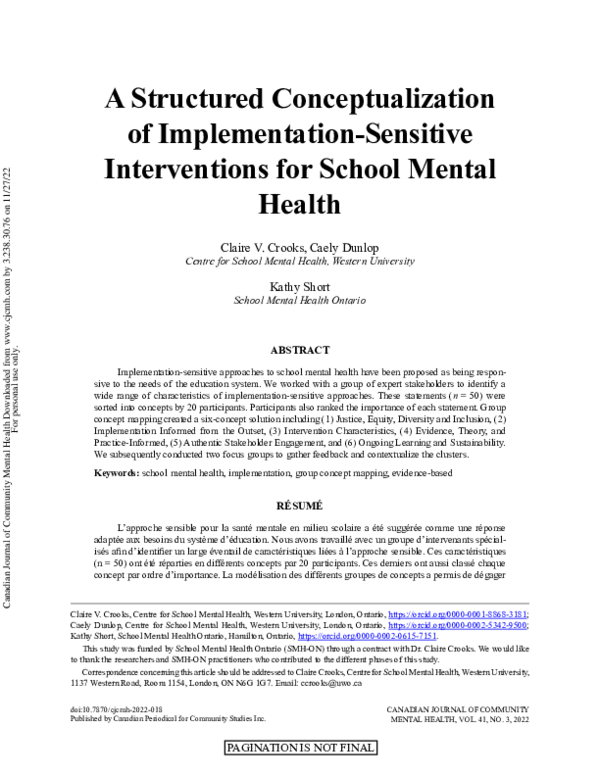 (PDF) A Structured Conceptualization of Implementation-Sensitive ...