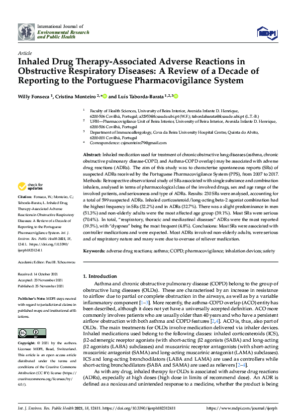 (PDF) Inhaled Drug Therapy-Associated Adverse Reactions in Obstructive ...