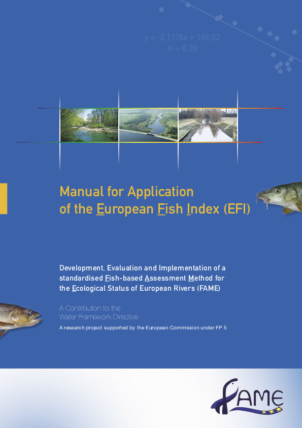 (PDF) Manual for application of the european fish index - EFI