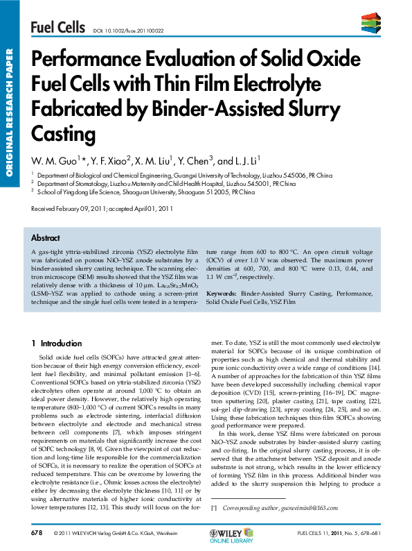 (PDF) Performance evaluation of a solid oxide fuel cell coupled to an ...