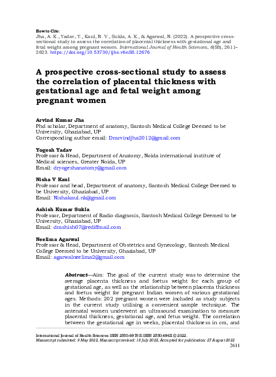 (PDF) Prospective Cross-Sectional Study to Assess the Correlation of ...