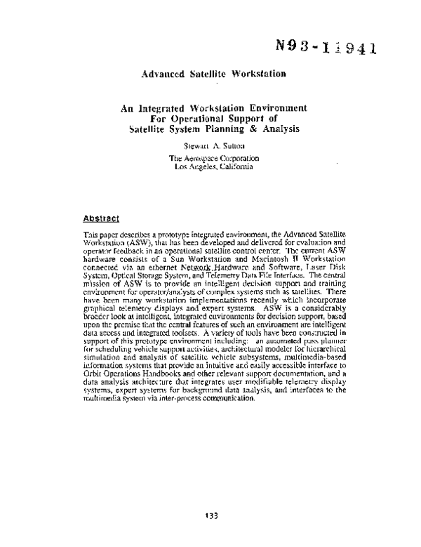 (PDF) Advanced Satellite Workstation - An integrated workstation ...