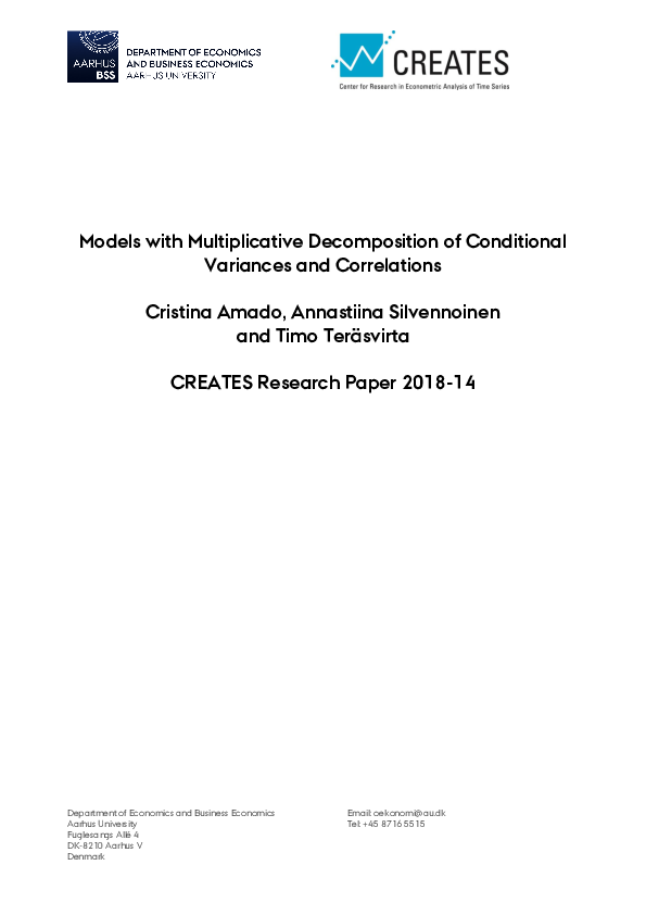 (PDF) Models with multiplicative decomposition of conditional variances ...