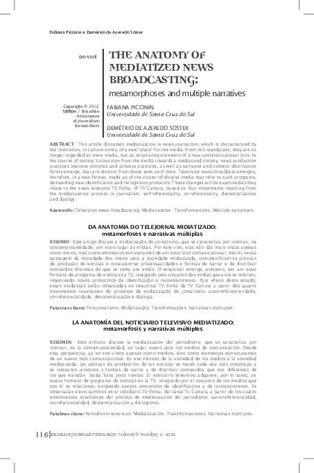 (PDF) On the anatomy of mediatized news broadcasting: metamorphoses and ...