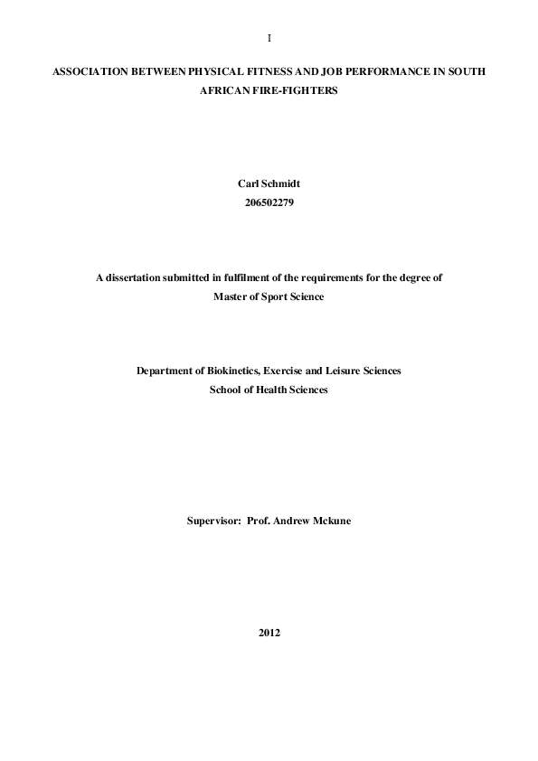 (PDF) I Association Between Physical Fitness and Job Performance in ...