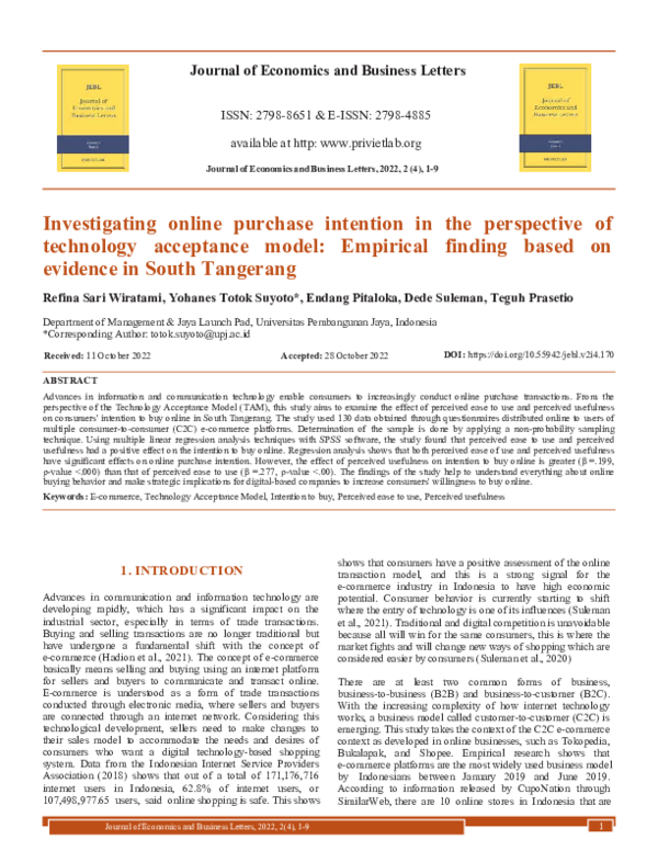 (PDF) Investigating online purchase intention in the perspective of ...