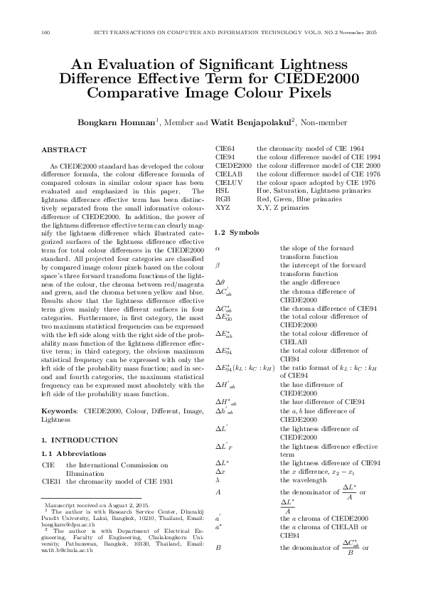 (PDF) An Evaluation of Significant Lightness Difference Effective Term ...