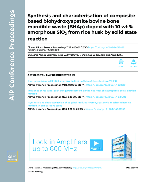 (PDF) Synthesis and characterisation of composite based ...