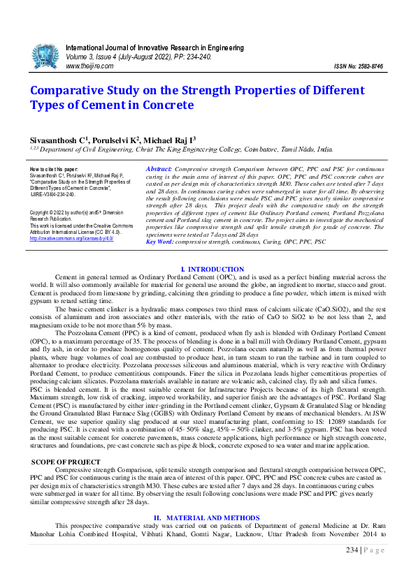 (PDF) Comparative Study on the Strength Properties of Different Types ...