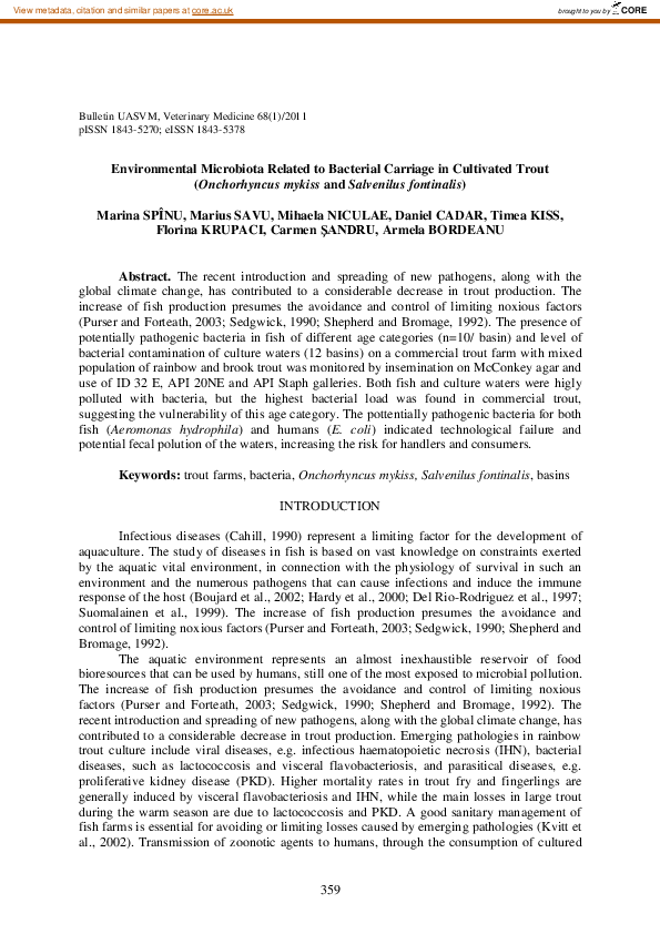 (PDF) Environmental microbiota related to bacterial carriage in