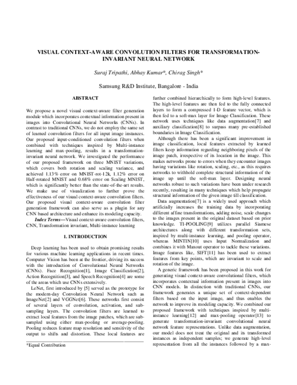 (PDF) Visual Context-aware Convolution Filters for Transformation ...
