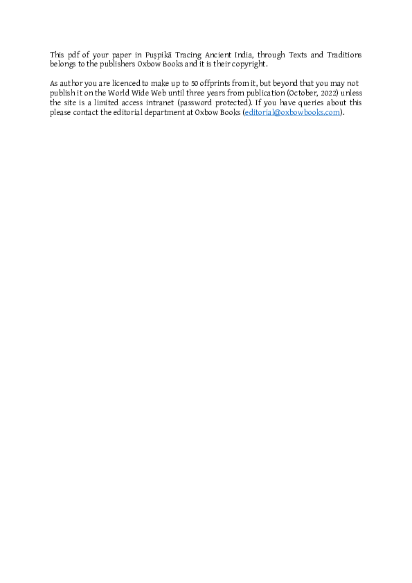 (PDF) The Vedic idáṃ bhū construction as a Precursor of the Compound ...