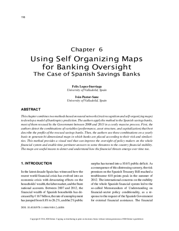 (PDF) Using Self Organizing Maps for Banking Oversight