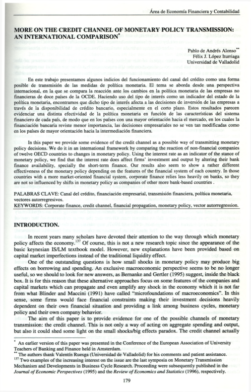 (PDF) More on the credit channel of monetary policy transmission: an ...