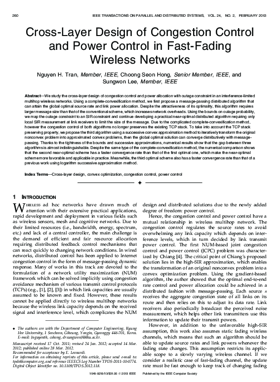 (PDF) Cross-Layer Design of Congestion Control and Power Control in ...