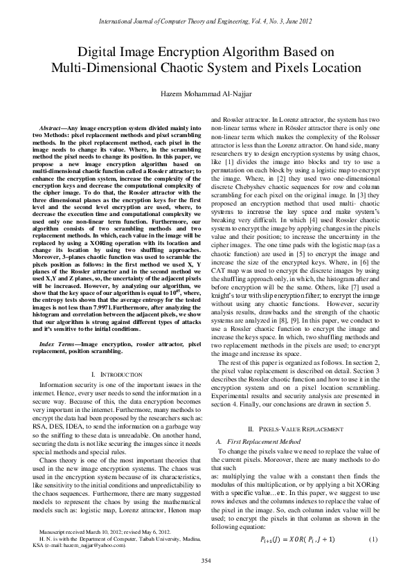 (PDF) Digital Image Encryption Algorithm Based on Multi-Dimensional ...