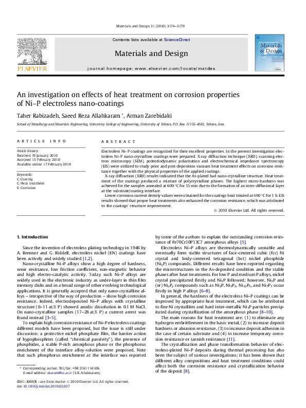 (PDF) An investigation on effects of heat treatment on corrosion ...