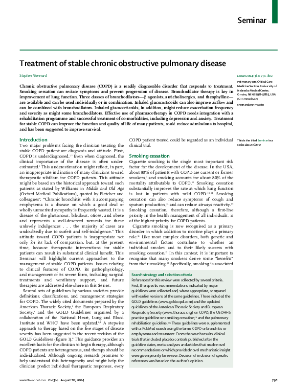 (PDF) Treatment of stable chronic obstructive pulmonary disease