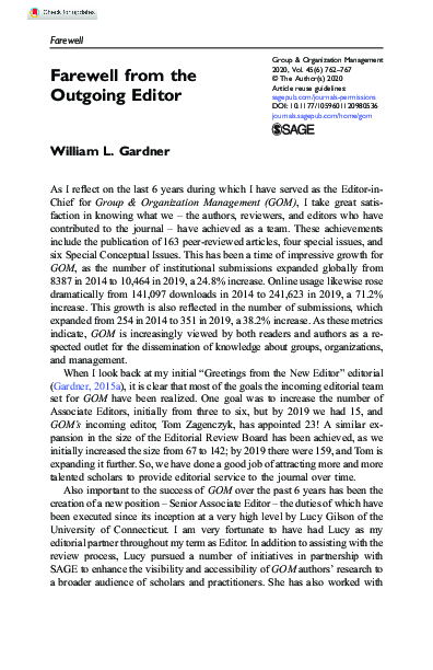 (PDF) A farewell from the outgoing Editor