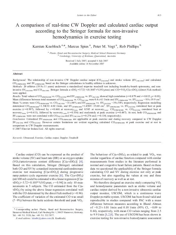 (PDF) A comparison of real-time CW Doppler and calculated cardiac ...