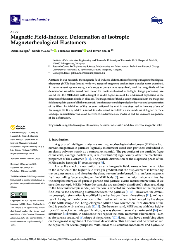 (PDF) Magnetic Field-Induced Deformation of Isotropic ...