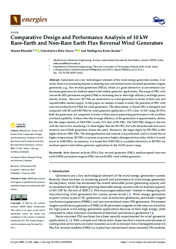 (PDF) Comparative Design and Performance Analysis of 10 kW Rare-Earth ...