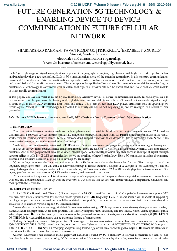 (PDF) Enabling Device to Device Communication in Future Cellular Network