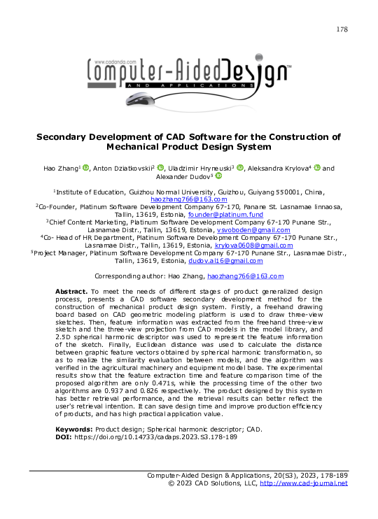 (PDF) Secondary Development of CAD Software for the Construction of ...
