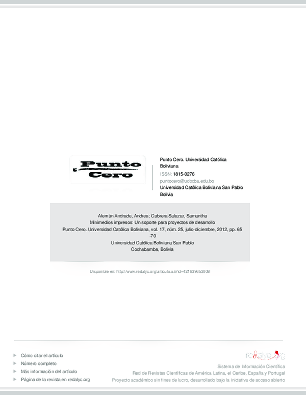 (PDF) Minimedios impresos: Un soporte para proyectos de desarrollo