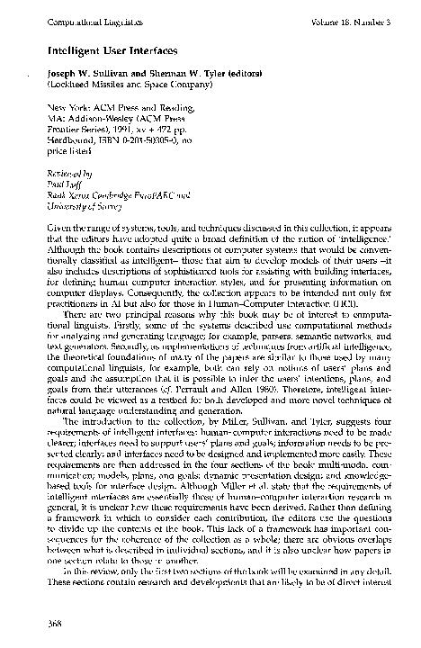 (PDF) Intelligent User Interfaces | Paul Luff - Academia.edu