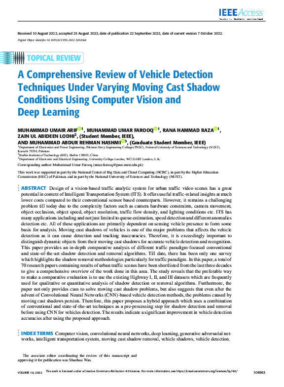 (PDF) A Comprehensive Review of Vehicle Detection Techniques Under ...