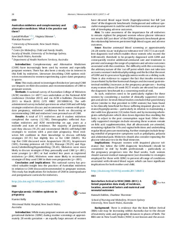 (PDF) Australian midwives and complementary and alternative medicines ...